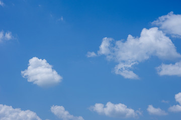 Naklejka na ściany i meble Blue sky background with white clouds