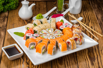 Japanese cuisine with fresh seafood