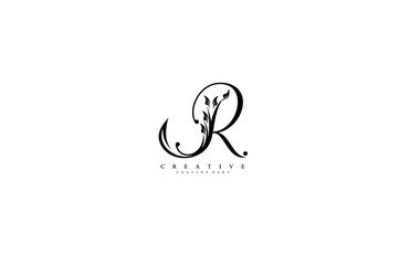 Luxury Logo template flourishes letter R