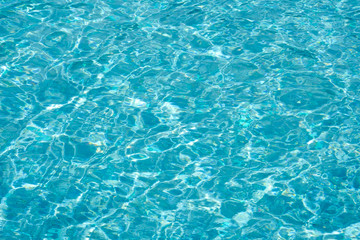 Abstract beautiful ripple wave and blue water surface in swimming pool, Blue water wave for background and abstract