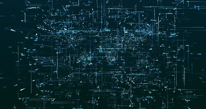 Abstract digital network data background, 3D rendering