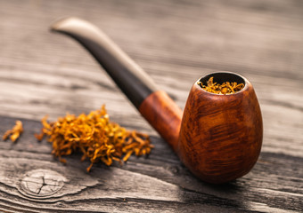 smoking pipe with tobacco