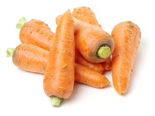 Fresh carrot on a white background