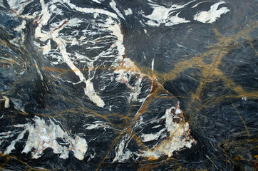 Black Marble Texture With White and Brown Fibers