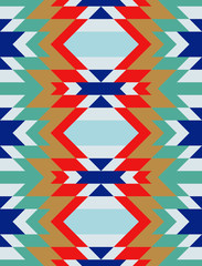 Native American Indian Ornament. Tribal seamless colorful geometric pattern. Ethnic vector texture