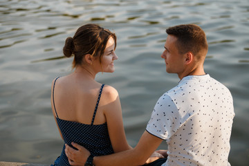  loving couple on a walk