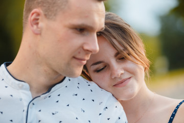Fototapeta premium loving couple on a walk