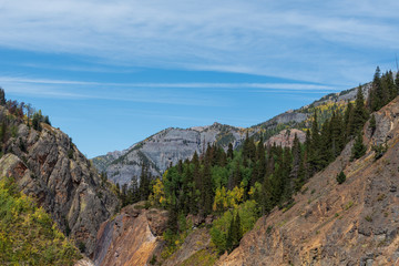 Fototapeta na wymiar Landscape of the San Juan Mountains near Ouray, Colorado
