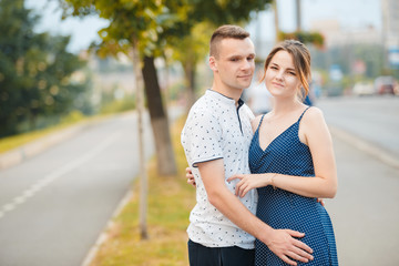  loving couple on a walk