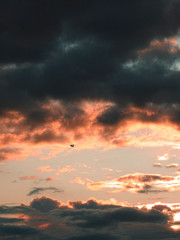 dramatic sky with clouds