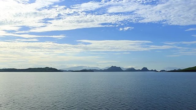 Sea landscape with the tropical islands