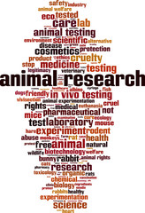 Animal research word cloud