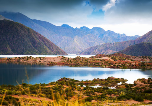 Lake near Potrerillos, RN7, Andes, Argentina