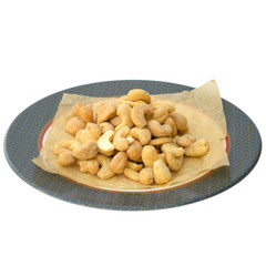 snack nut peanuts plate without background