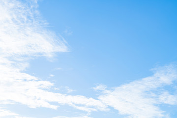 Naklejka na ściany i meble Blue sky with natural white clouds landscape - Image