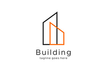 Construction Building Logo Architecture Letter B Simple Flat Geometric Line © sangart