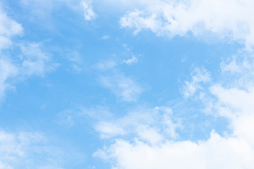 Blue sky with natural white clouds landscape.- Image