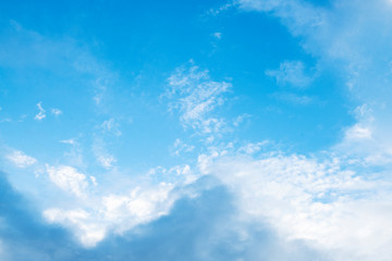 Naklejka na ściany i meble Blue sky with natural white clouds landscape- Image