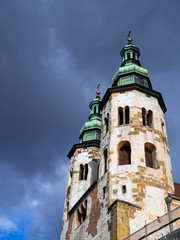 The Church of St. Andrew in the Old Town district of Krakow, Poland