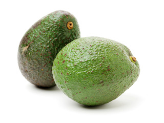 Avocado on a white background