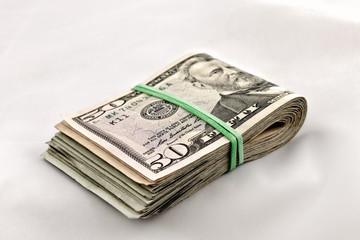 Fold of $50 Bills - Grant