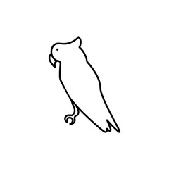 Web line icon. Parrot. Linear style sign for mobile concept and web design. Pixel vector graphics - Vector.