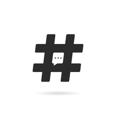 Obraz premium black short message like hashtag