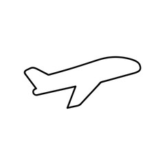 Airplane Icon in trendy flat style isolated on white background. Plane symbol for your web site design, logo, app, UI. Vector illustration, EPS10.