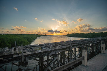Obraz premium Nature Reserve Sian Kaan in Dawn
