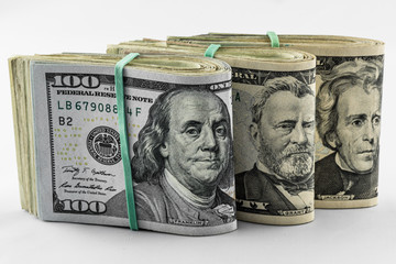 Three Bill folds featuring Presidents