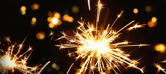 Obraz premium sparkler on black background