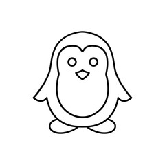Obraz premium Penguin icon vector, filled flat sign, solid pictogram isolated on white. Symbol, logo illustration