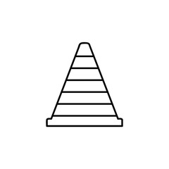 road cone icon. Element of traffic signs icon for mobile concept and web apps. Thin line road cone icon can be used for web and mobile on white background