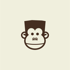 monkey head for template design