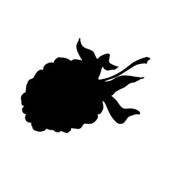 Vector Blackberry healthy food. Black and white engraved ink art. Isolated berry illustration element.