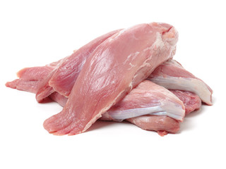 Fresh raw pork on white background 