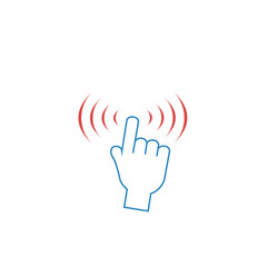 Support Line Icon click wifi mouse. Stock Vector illustration isolated on white background.