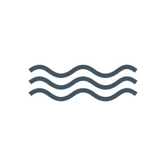 Wave icon. Vector concept illustration for design. Stock Vector illustration isolated on white background.