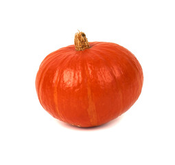 Fresh ripe Hokkaido pumpkin isolated on white background