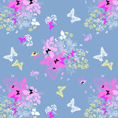 Vector illustration of a beautiful floral bouquet. 