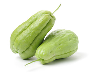 Chayote on a white background