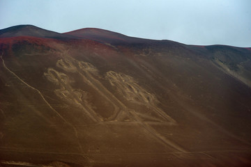 Fototapeta na wymiar Candelabro, Nazca lines Peru