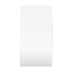 Supermarket receipt template. Blank white shop check.