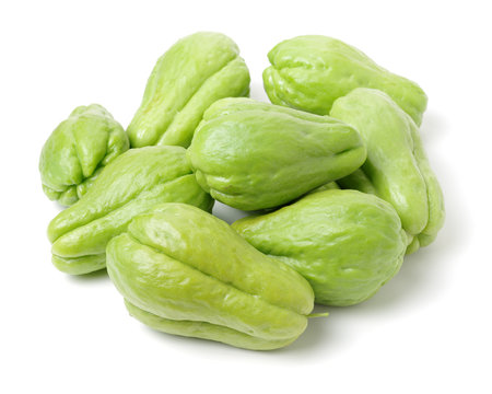 Chayote on a white background