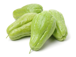 Chayote on a white background