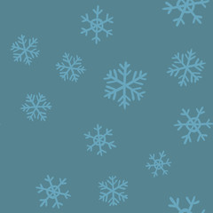Snowflakes seamless patter. Christmas and winter snow texture background.