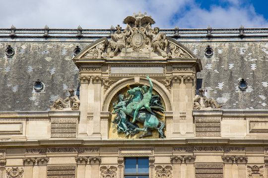 Detail from the building on the Carrousel sqaure in Paris