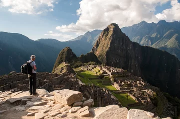 Acrylic prints Machu Picchu Photographer at Machu Picchu