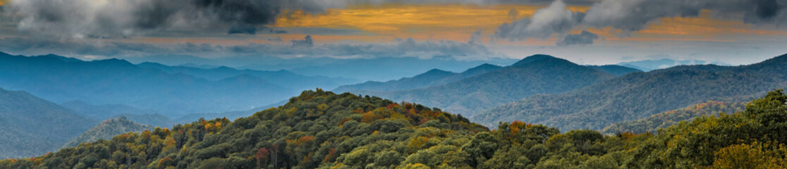 Naklejka premium Smoky Mountains Sunset