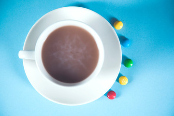 candy with cup of coffee